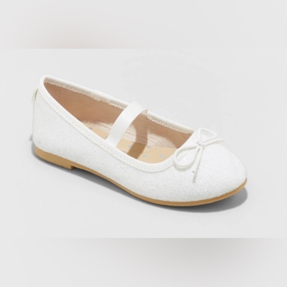 NWT baby girl spsrkly ballet flats dress shoes Sz 4